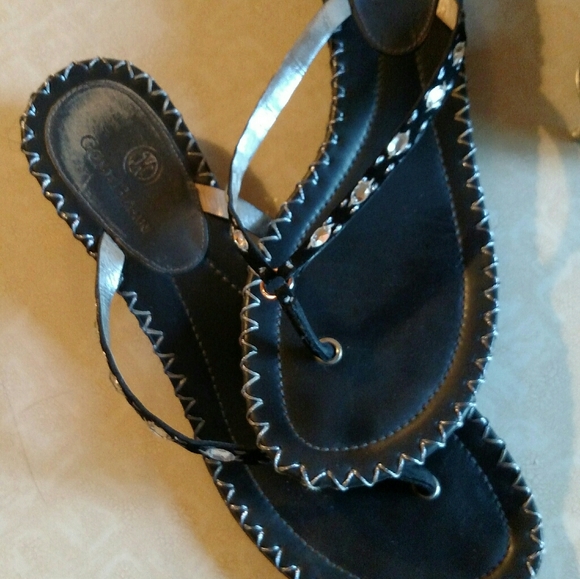 Cole Haan Shoes - Cole Haan Jeweled black sandals. Size 7 EUC